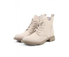 01-M43-15 BEIGE Ботинки демисезонные женские (натуральная кожа)