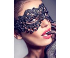 1шт Черная кружевная маска для глаз Готический костюм Маска Животное полумаска Косплей Маскарадное платье Вечеринка Подходит для вечеринок для взрослых