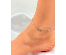 Браслет на ногу Серебро 925 пробы d05