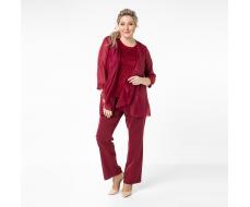 Костюм, текстиль, туника, брюки, накидка, бордовый#2024/007-131-074/Бордовый