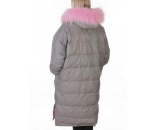3072 GRAY Пальто зимнее пуховое женское (пух)