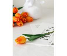 Цветок искусственный Тюльпан 30 см желто-красные / 1205 /уп 200/1200/ латэкс