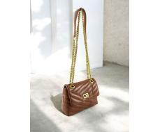 Сумка женская из кожзаменителя NN A0013-425-04  Тёмно коричневый