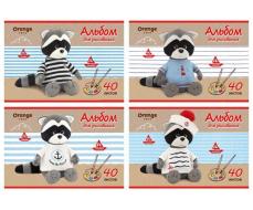 АЛЬБОМ ДЛЯ РИСОВАНИЯ 40 Л. А4 "ORANGE TOYS - ЕНОТИК ДЕННИ" (АССОРТИ) ЕВРОСПИРАЛЬ А4ГР40 4250