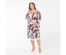 Костюм, текстиль, блуза, юбка, серый#583/009-016-858/Серый