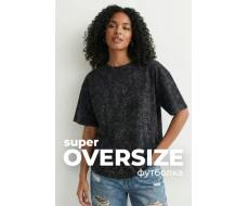 14502 футболка женская оверсайз черный