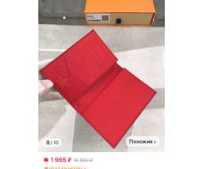 Акция!!! Обложка на паспорт в коробке LV, прессованная кожа Канвас