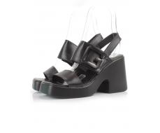 08-PEY330-2 BLACK Босоножки женские (натуральная кожа)