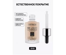 Тональная основа HD Liquid Coverage Foundation, 010 Light Beige светло-бежевый, 30 мл