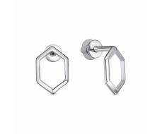 Серьги родированные серебро 925* 12-1070