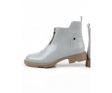 01-M43-9 GRAY/LT. BLUE Ботинки демисезонные женские (натуральная кожа)