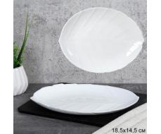 Тарелка плоская 190 мм Лист WL75 (white) /уп 6/48/