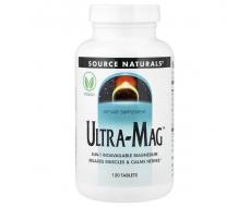 Ultra-Mag™ 120 таблеток - Веганский комплекс магния 5 в 1 для расслабления мышц и успокоения нервной системы