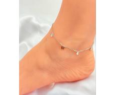 Браслет на ногу Серебро 925 пробы d05