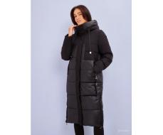 A81 DK. GRAY/GREEN Пальто зимнее женское (200 гр. холлофайбер)