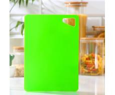 Доска разделочная «Эко», 17×24×0.2 см, прямоугольная, цвет салатовый