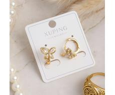 Серьги коллекция Xuping покрытие позолота вставка фианиты