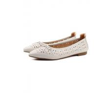 06-7388-66R GRAY/BEIGE Туфли летние женские "Лодочки" (натуральная кожа)