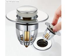 пластик 1pc Universal Sink Pop-Up Drain Stopper, Press-Type Bathroom Sink Drain, Bathtub Drain, Multifunctional Water Stopper For Home Bathroom Accessories SKU: sr2401300868862169