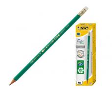 КАРАНДАШ ЧЕРНОГРАФИТНЫЙ С ЛАСТИКОМ BIC "ЭВОЛЮШН 655" НВ, ПЛАСТИКОВЫЙ 880332