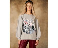 Свитшот с принтованным корсетом SWK005