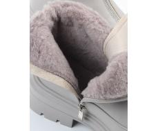 04-PAS152-2Z LT. GRAY Ботинки зимние женские (натуральная кожа, 100% шерсть)