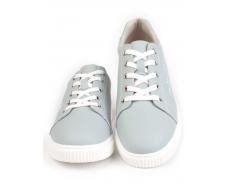 05-PDD165-5 GRAY/BLUE Кроссовки женские (натуральная кожа)