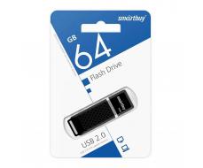 Флэш накопитель USB 64 Гб Smart Buy Quartz (black)