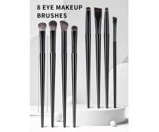 8pcs Portable Multi-Functional Makeup Brush Set For Face And Eyes, Including Blending Brush, Brow Brush, Detail Brush And More