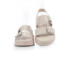 08-PEAQ196-2 LT. BEIGE Босоножки женские (натуральная кожа)