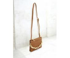 Сумка женская из кожзаменителя NN 9952#  Коричневая