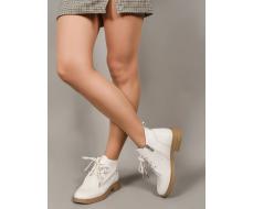 01-M43-19 LT. BEIGE Ботинки демисезонные женские (натуральная кожа)