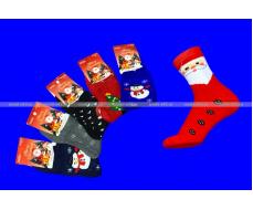 Термоноски женские внутри махра Новогодние арт. 3501
