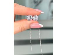 Серьги Серебро 925 пробы диана05