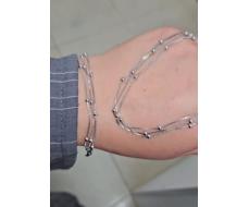 Тройная цепь, серебро 925 пробытройная цепь