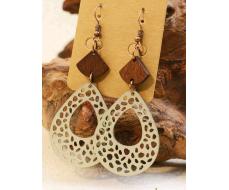 1pair Soft Leather Lightweight Laser Hollow Out Suede Tassel Vintage Bohemia Style Earrings For Women