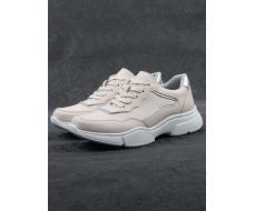 03-YJ435-2 BEIGE Кроссовки женские (натуральная кожа)