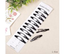 Заколка для волос набор 12 штук 6 см Клик-клак / YU-35 /уп 10/200/