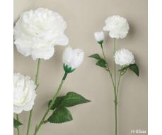 Цветок искусственный БЕЛЫЙ 65 см / ZHQ-2 /уп 200/ 2 больших и 1 маленький