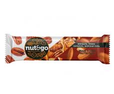 Батончик-энергетик!  «Nut&Go», батончик с миндалём, пеканом, карамелью, морской солью, 36 г