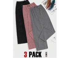 100% хлопок 3 шт Cottnline 3 Pcs Solid Knit Pant Set SKU: si2402084514386181