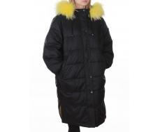 3072 BLACK Пальто зимнее пуховое женское (пух)