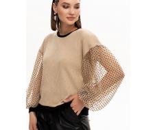 Джемпер с прозрачными рукавами 71.9.1