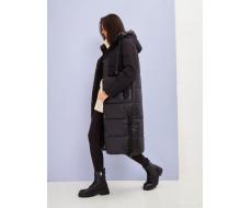 A81 DK. GRAY/GREEN Пальто зимнее женское (200 гр. холлофайбер)