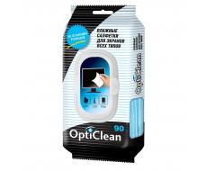 Влажные салфетки OptiClean, для экранов, 90 шт