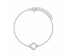 Браслет с фианитом родированный серебро 925* 15-2724