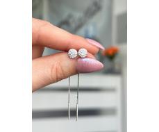 Серьги Серебро 925 пробы diana05