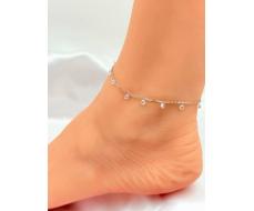 Браслет на ногу Серебро 925 пробы d05