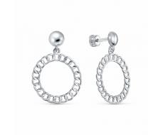 Серьги родированные серебро 925* 12-0911