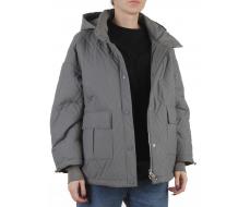 BM4836 GRAY/GREEN Куртка стеганная демисезонная женская (50 гр. холлофайбер)